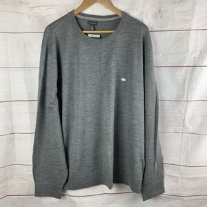 Van Heusen Mens Sweater Pullover 2XL XX-Large Merino Wool Big&Tall Washable Knit